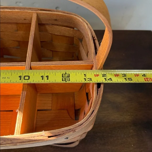 Peterboro Tan Woven Basket with Handle - Picture 5 of 7